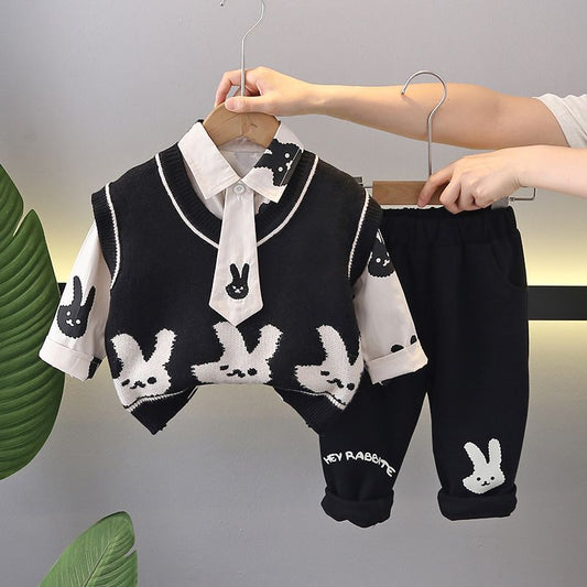 Little bunny 3 pc set with tie Detachable