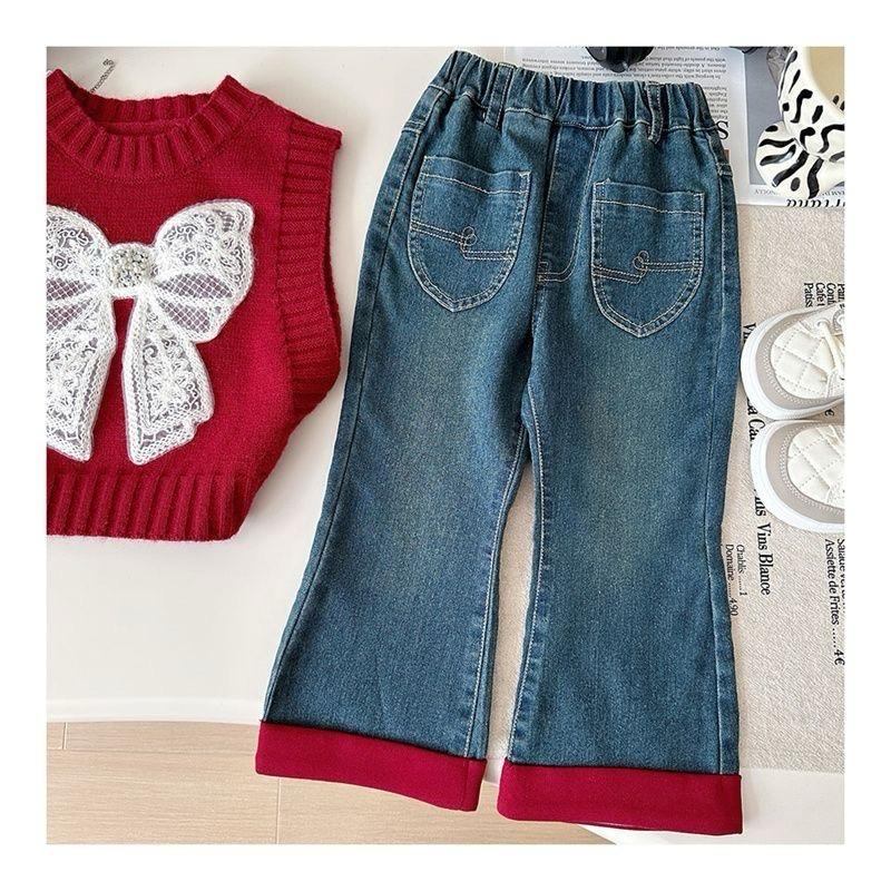 3 pc red bow sweater