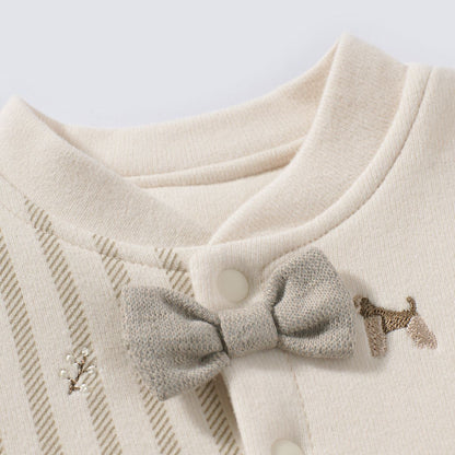 Warm dog print romper