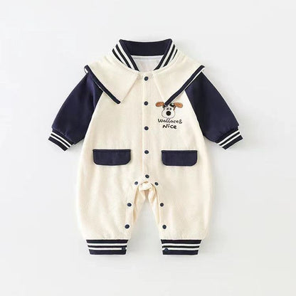 Blue stripe dog print