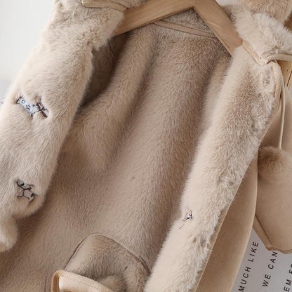 Super warm puppy embroidery romper