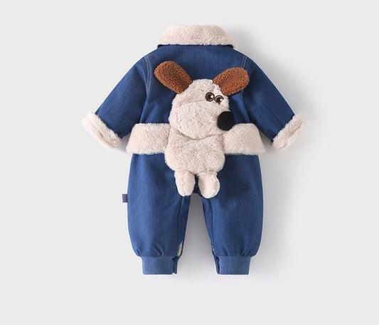 Super Cozy Romper with Detachable Dog