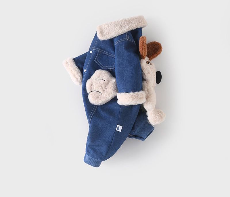 Super Cozy Romper with Detachable Dog