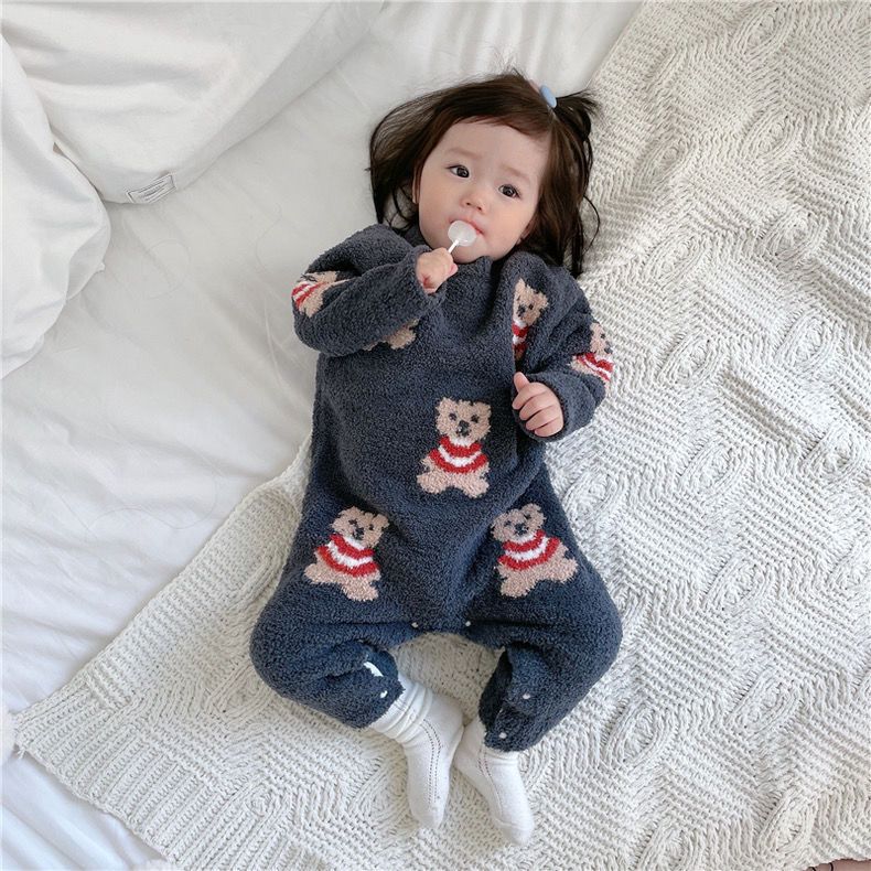 Warm teddy romper