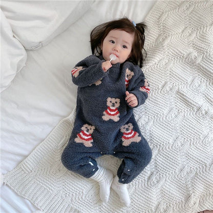 Warm teddy romper