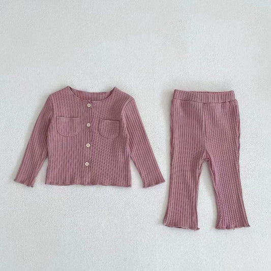 2Pc semi warm pink cord set