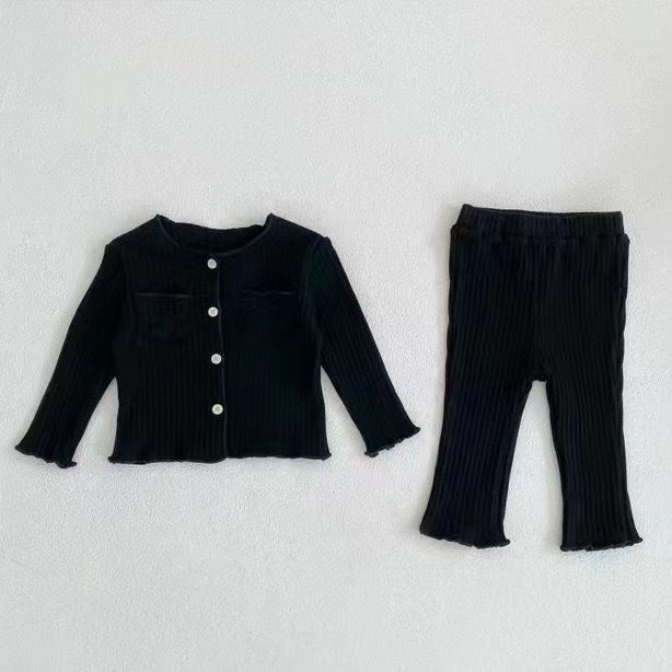 2Pc semi warm black cord set