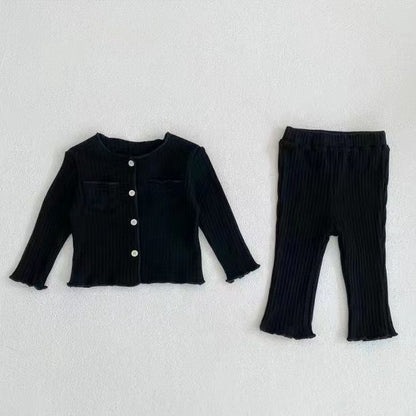 2Pc semi warm black cord set