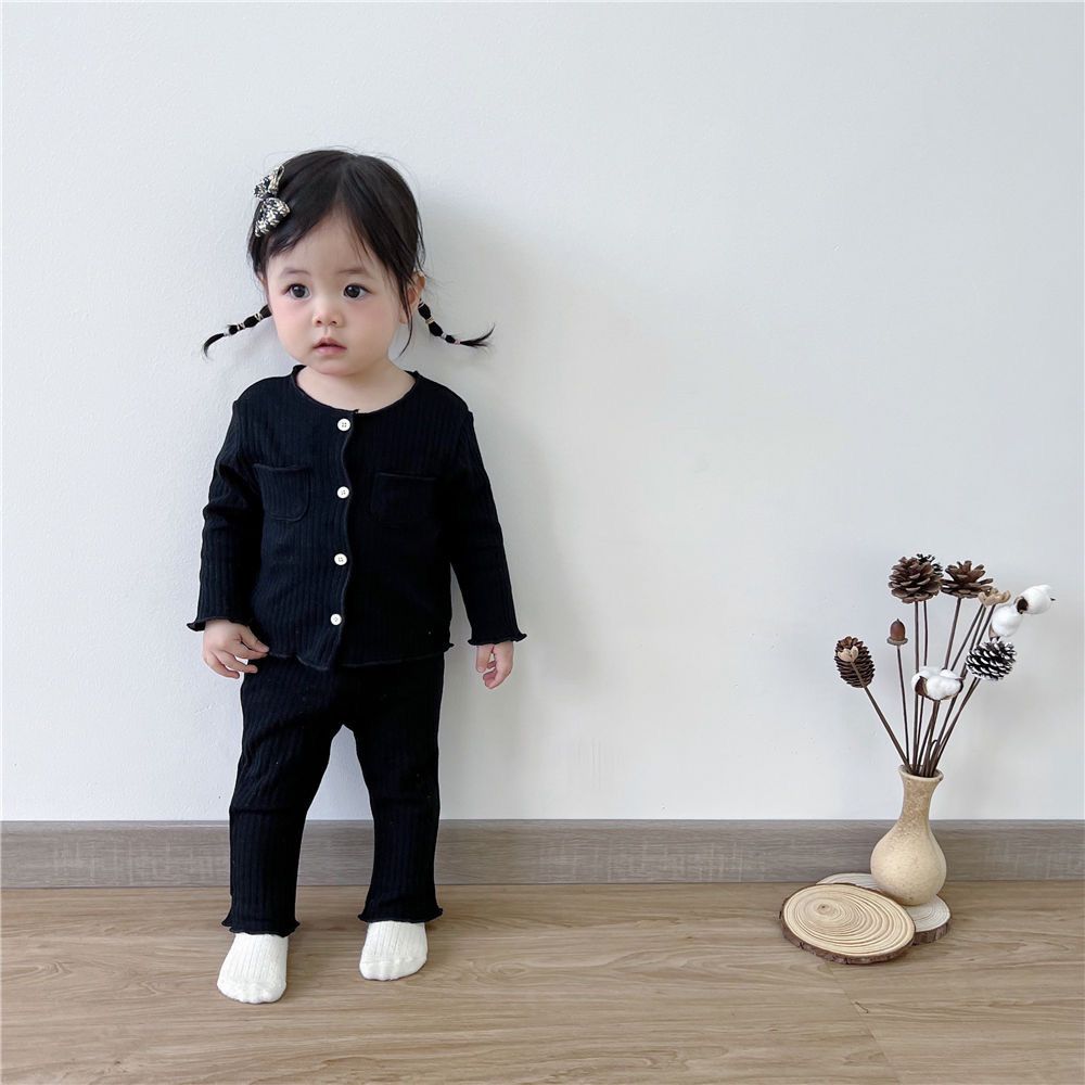 2Pc semi warm black cord set