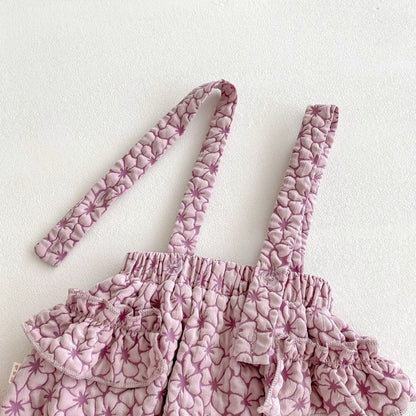 Purple Ribbed Knit Long sleeve Top & skirt