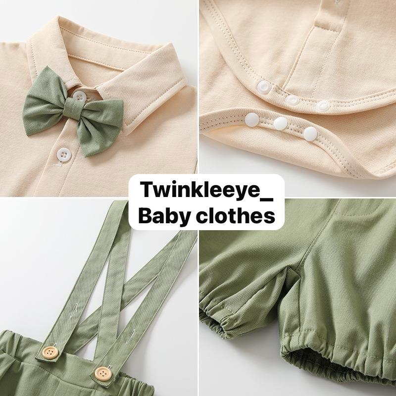 Dungaree 2 pc set with Bow tie