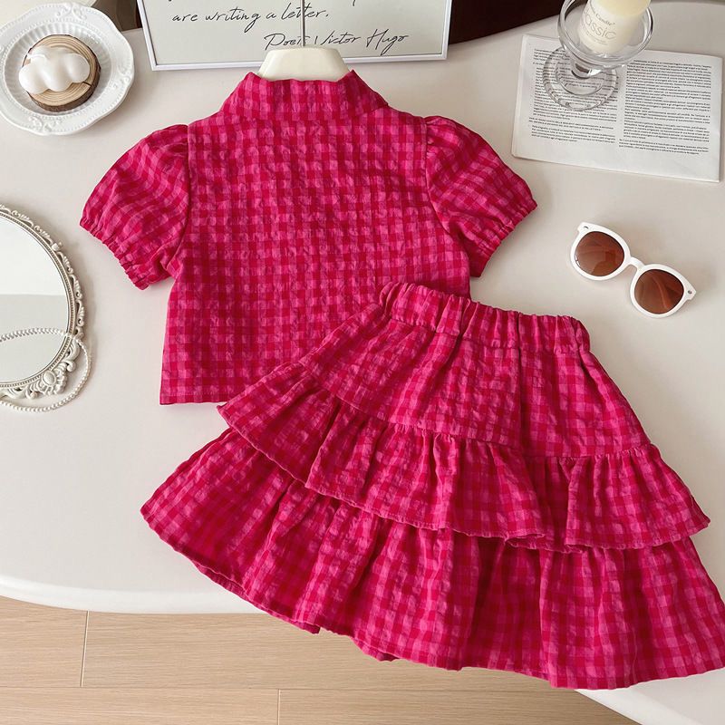 Cotton skirt top set