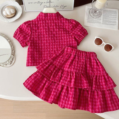 Cotton skirt top set