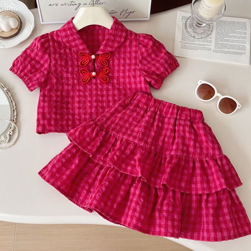 Cotton skirt top set