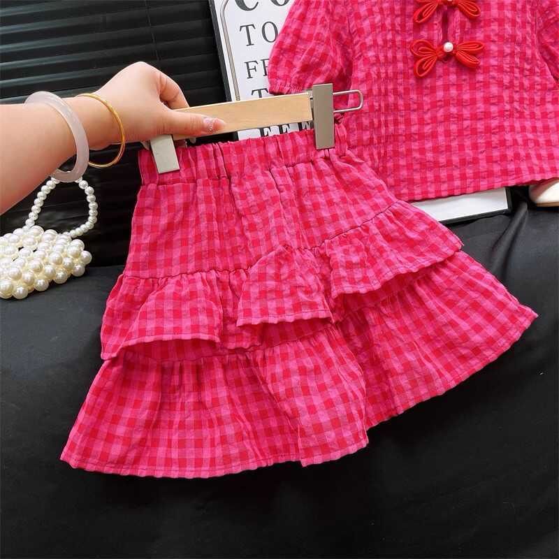 Cotton skirt top set