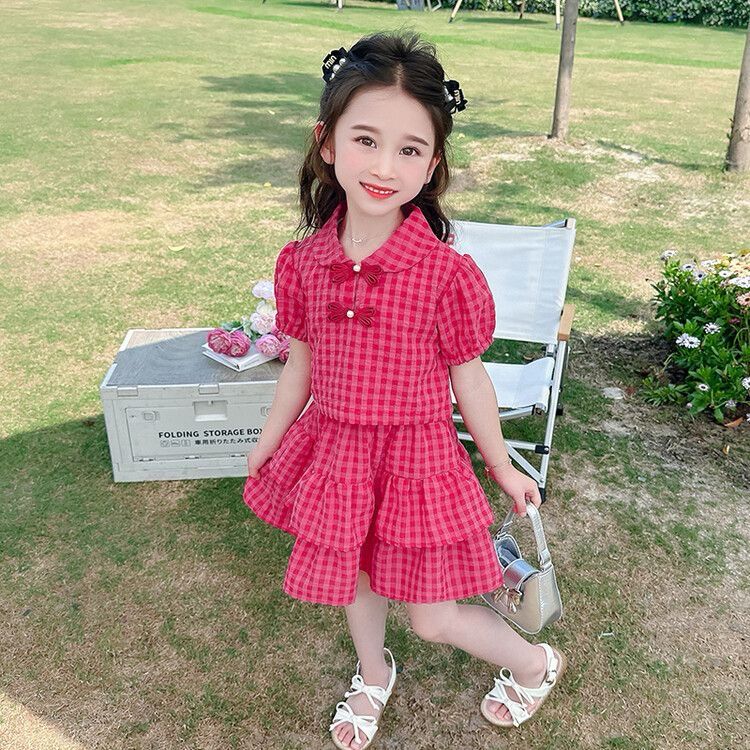 Cotton skirt top set