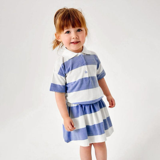 T shirt and skirt (with stripe design)