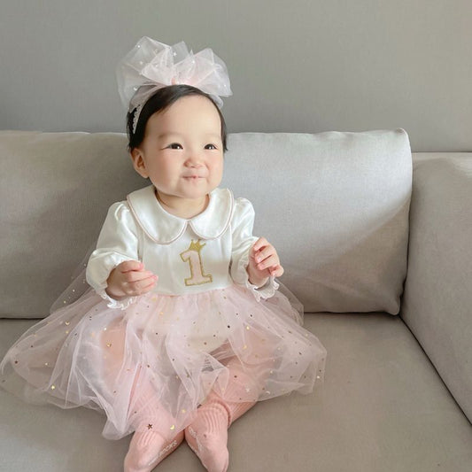 1st Birthday Party dress with Hairband