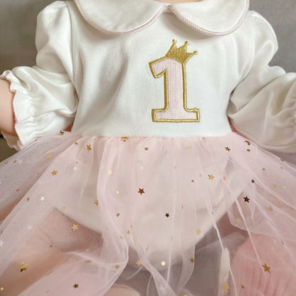 1st Birthday Party dress with Hairband