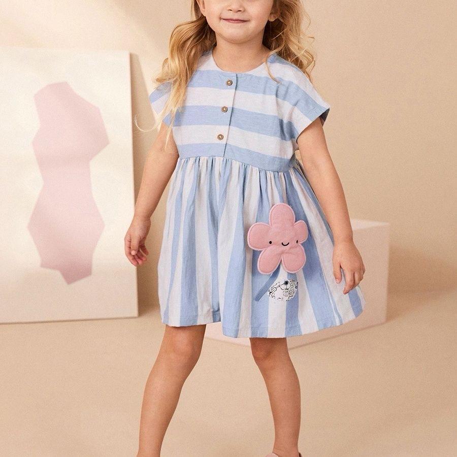 Stripe flower cotton Frock