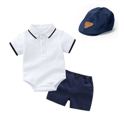 Sporty Set white & Blue 5 pc set for boys
