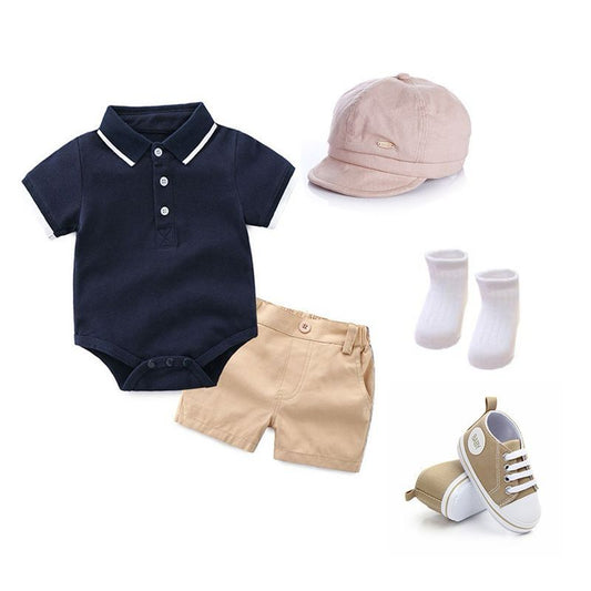 Sporty Look Blue and Beige 5 pc set