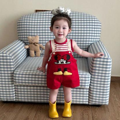 Cute Minnie Dungaree set