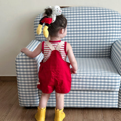Cute Minnie Dungaree set