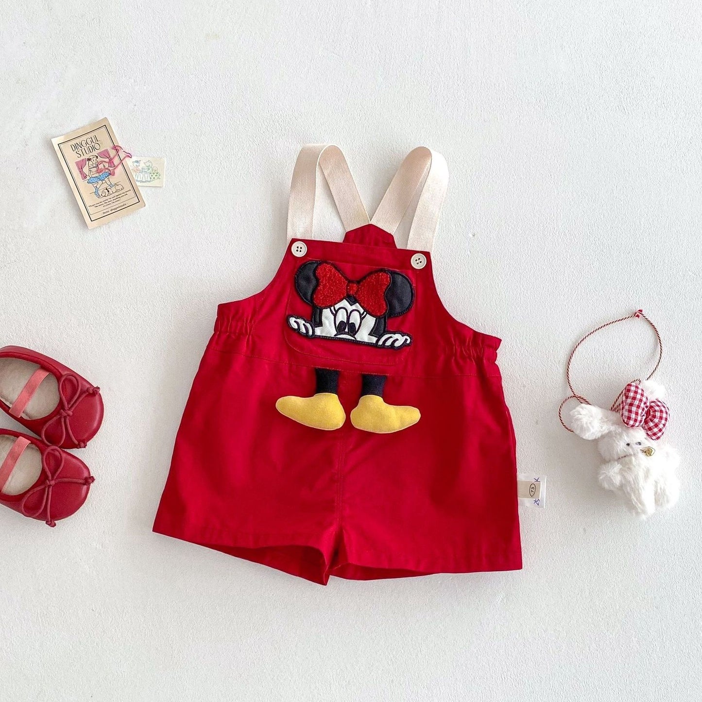 Cute Minnie Dungaree set