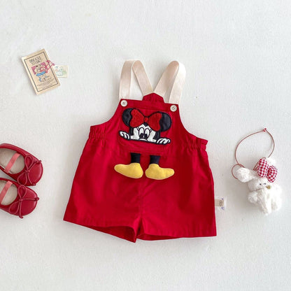 Cute Minnie Dungaree set