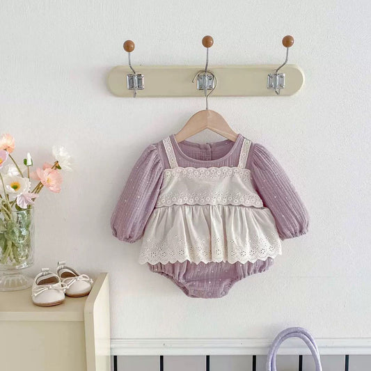 Lavender Pastel Baby Outfit
