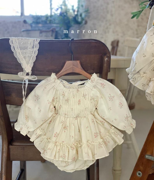 Ruffled Floral Infant Dress