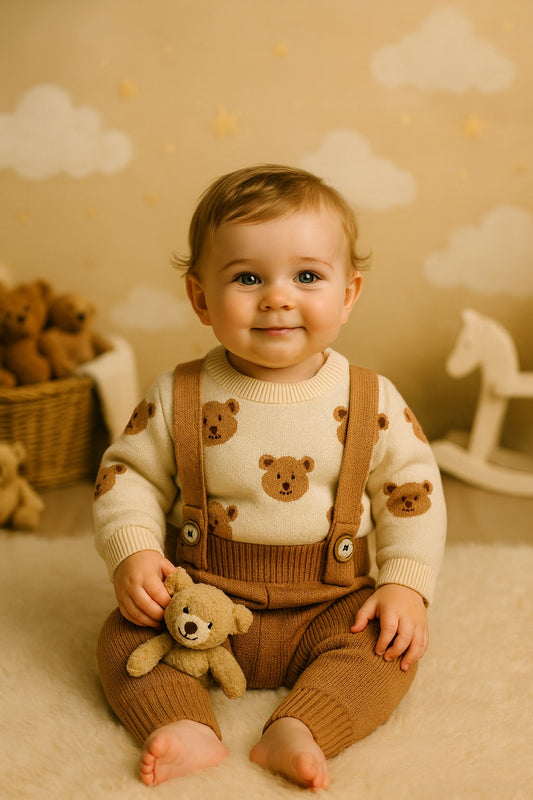 Cute Teddy Dungaree