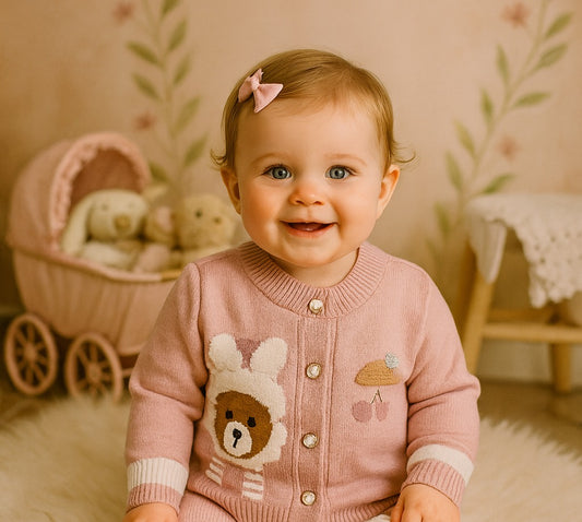 CUTE BUNNY SWEATER PINK