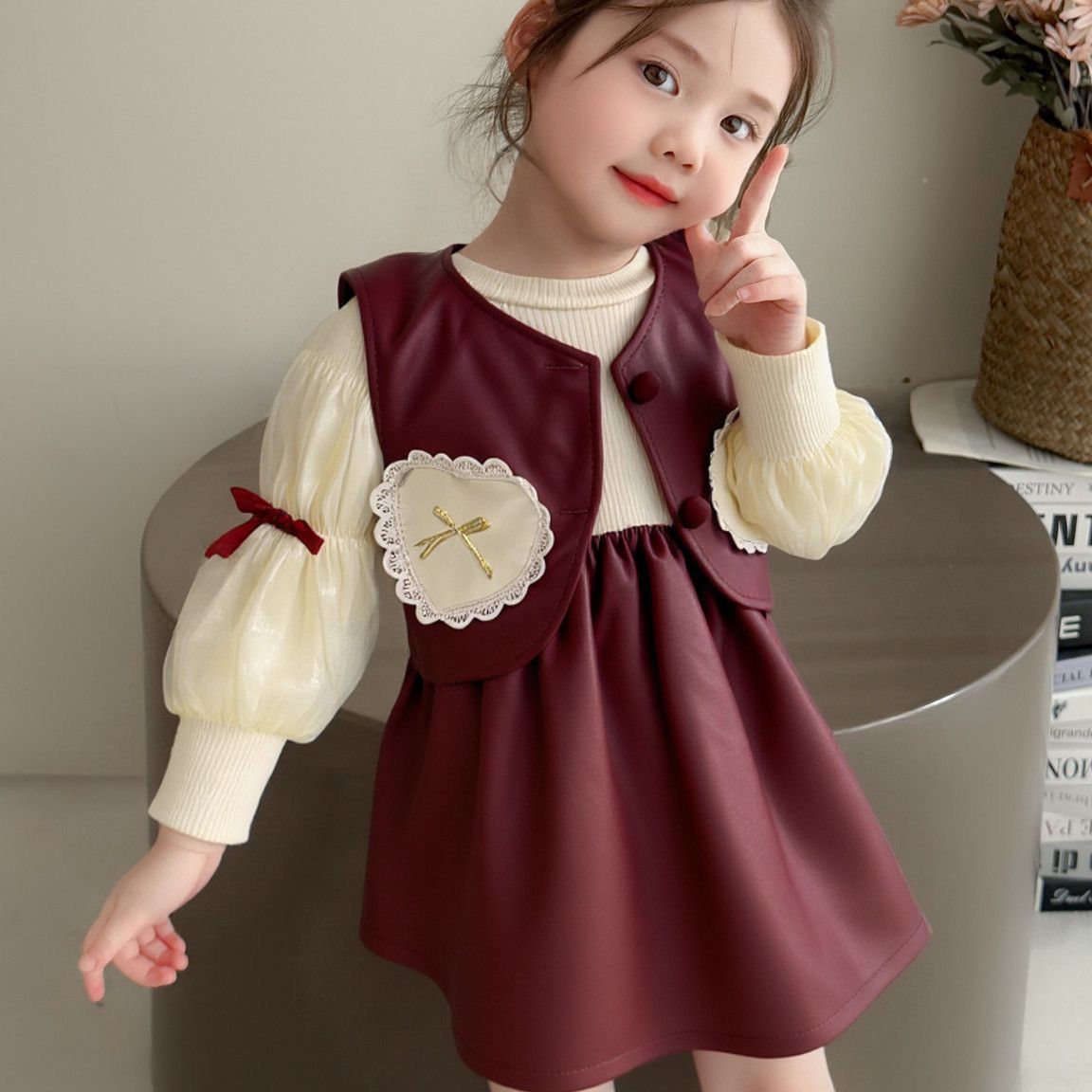 Maroon Charm dress