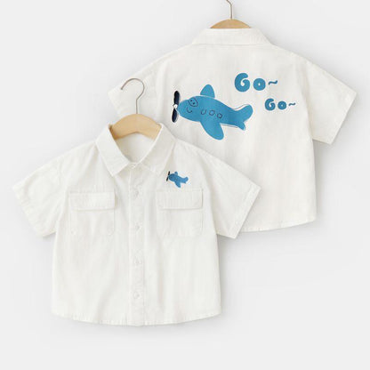 Splashy White Graphic Top