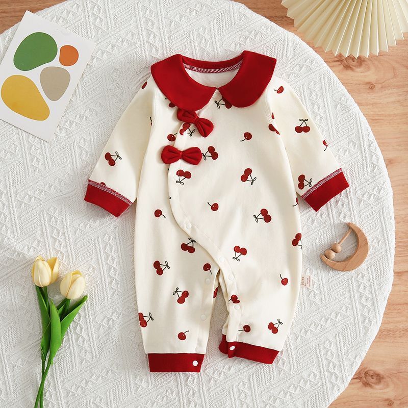 Red&White Cherry Romper