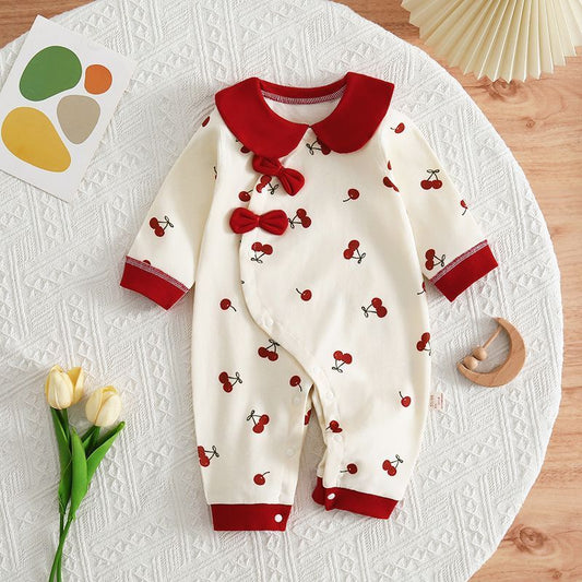 Red&White Cherry Romper