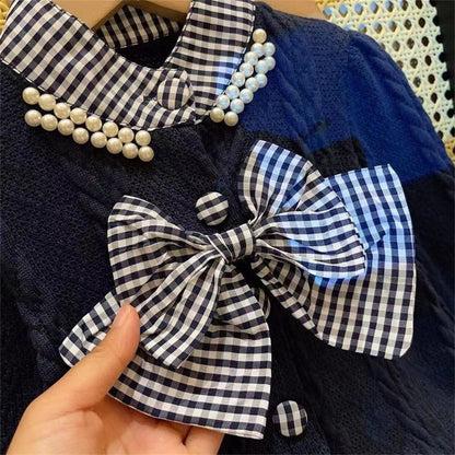 Navy Bow Delight