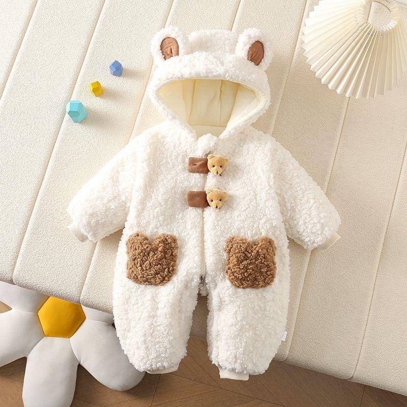 Teddy Hug Winter Fleece Romper
