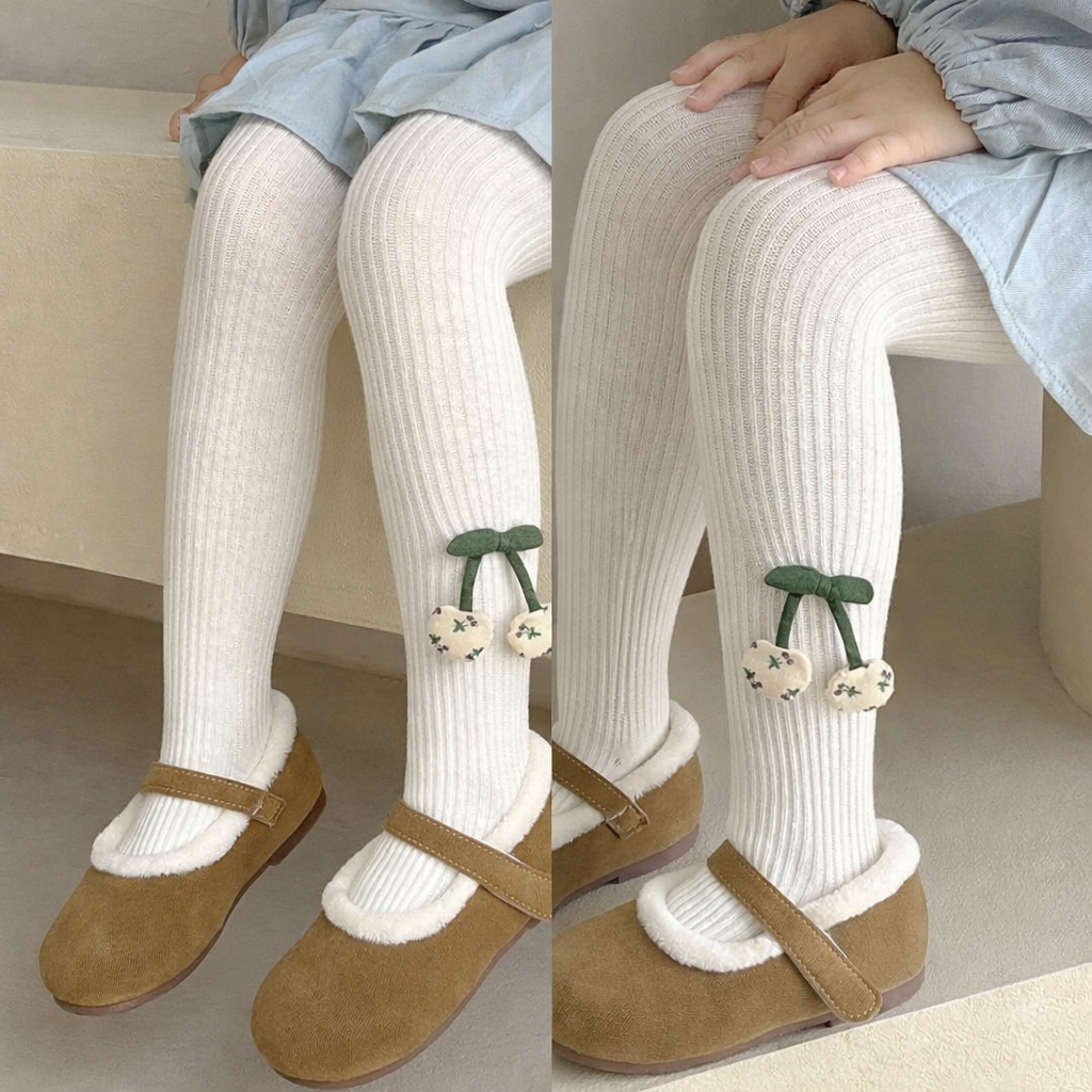 Cherry Snuggle White Full Pant Stockings - Image 4