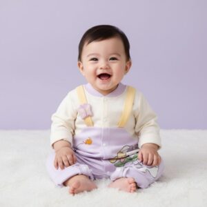 Lavender Bunny Bloom Romper