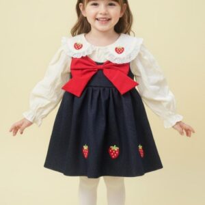 Strawberry Bow Party Dress