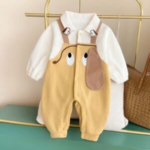 Puppy Playtime Dungaree Romper