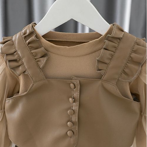 Girls Vintage Layered Pinafore Dress Set (3 pc set) - Image 8