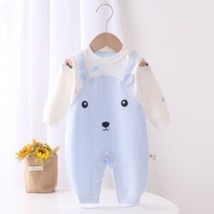 Baby Blue Bear Snuggle Romper