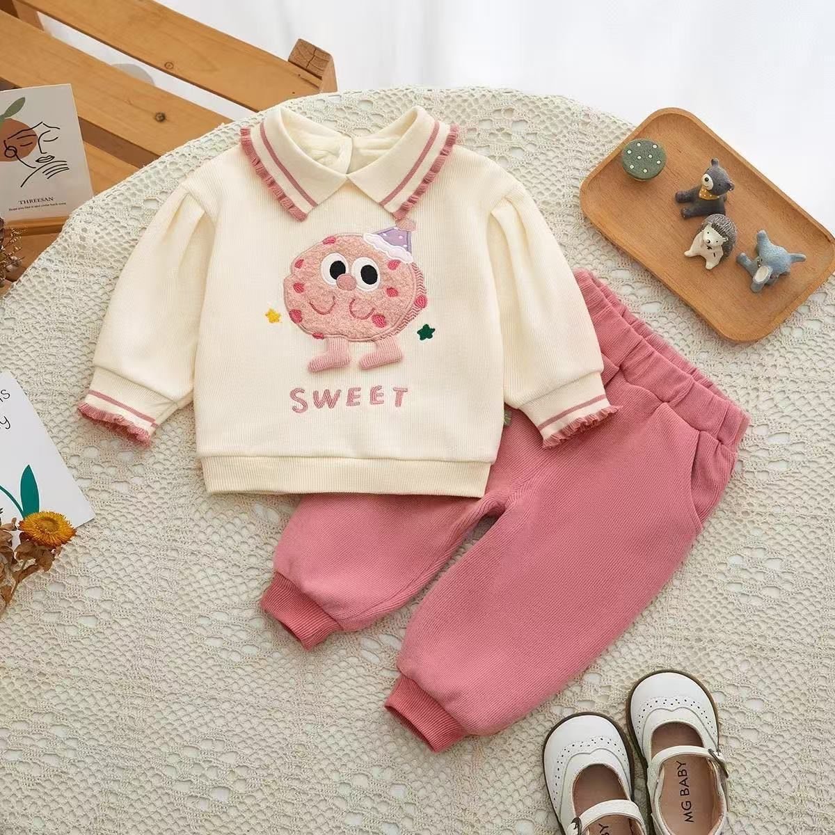 Baby Girl Sweet Cupcake Embroidered set - Image 6