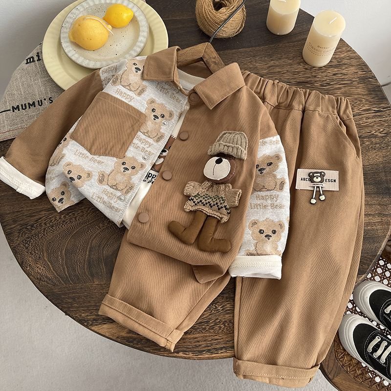 Baby Boy Cozy Bear 3-Piece Outfit Set - Image 3