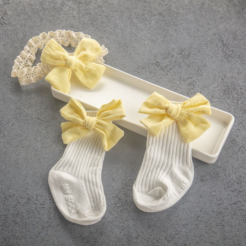 Baby Bow Lace Socks with Headband