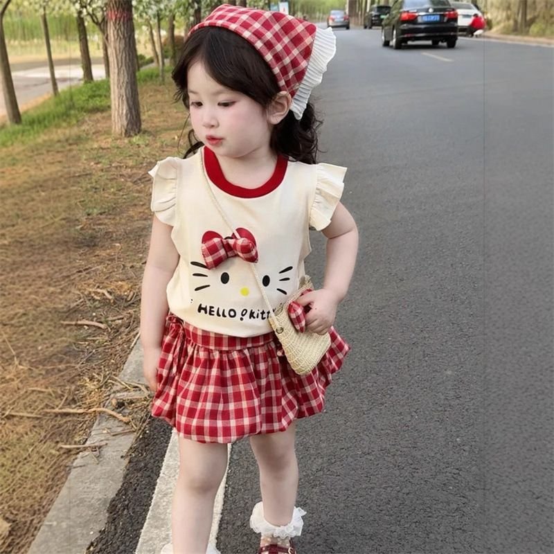 Hello Kitty Red Checkered Bow Dress Set - Image 6